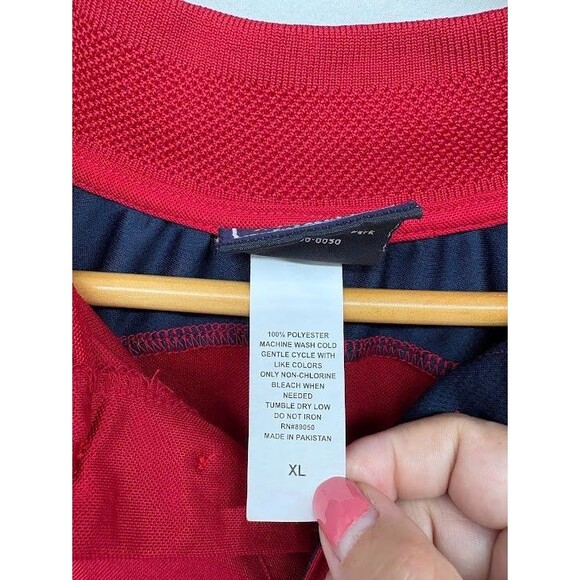 Men's Cooperstown Dreamspark Coaches Polo Shirt Red/Blue Short Sleeve Size XL - Picture 3 of 7